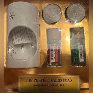 WhiteBarn home fragrance oil set 1 warmer2 unscented tea lights2 oils spice+tree